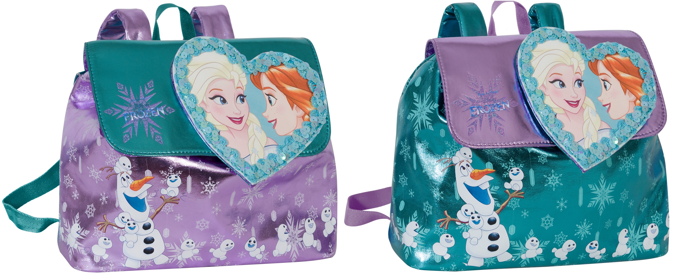 BORSA zaino bambina FROZEN DISNEY MAGICO CUORE SEVEN con specchietto BORSA zaino bambina FROZEN DISNEY MAGICO CUORE SEVEN con specchietto